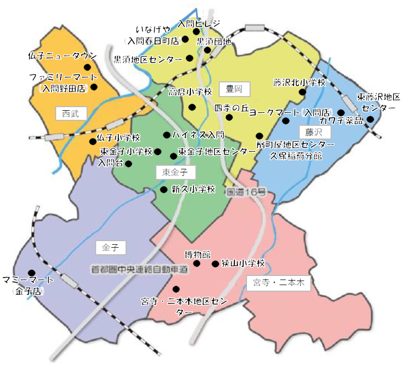 やまばと号ステーションマップ